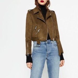 Zara suede jacket women's Clearance